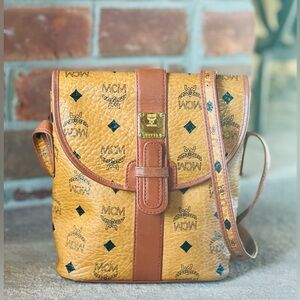 MCM Cognac Visetos Crossbody Bag Authentic Classic ✨